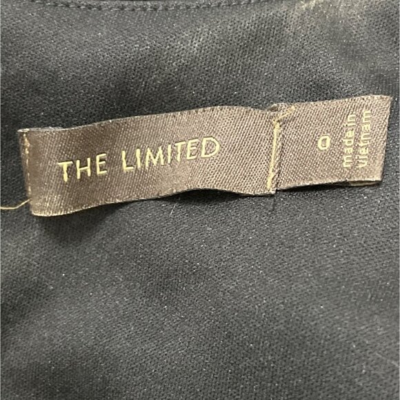 The Limited Black & Tan Diamond Pattern Dress 3/4 Sleeve Size 0 - Picture 6 of 8